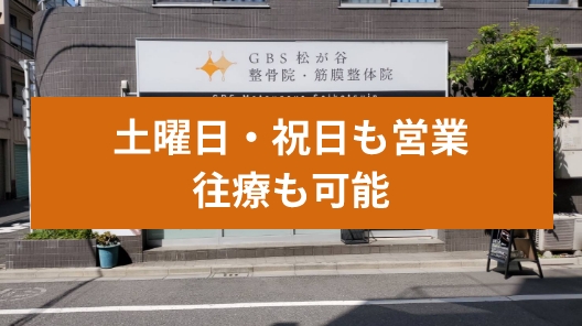 土曜日・祝日も営業往療も可能